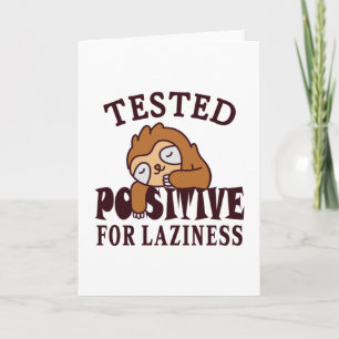 Tarjeta Probado positivo para pereza Sloth