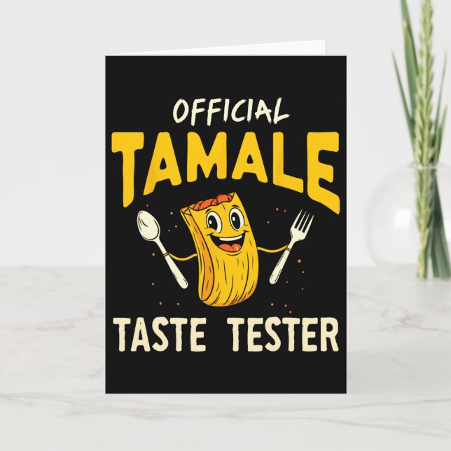 Tarjeta Probador de Sabor de Tamal Divertido Comida Mexica (Anverso)
