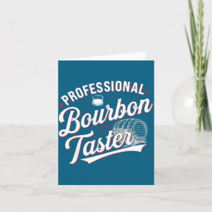 Tarjeta Probador Profesional de Bourbon Divertido Bebiendo