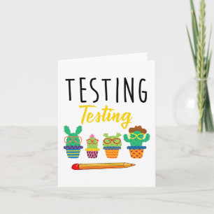 Tarjeta Probar el día de prueba de Cactus Cute