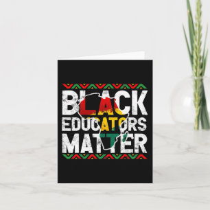 Tarjeta Problema de educadores negros Diseño Mes de Histor