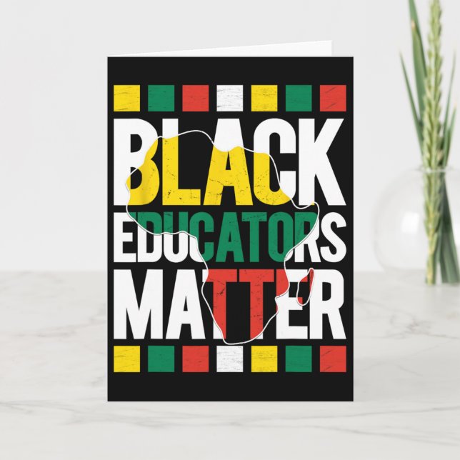 Tarjeta Problema de educadores negros Mes de la historia n (Anverso)