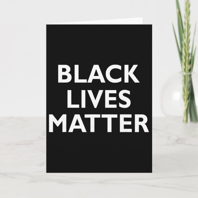 Tarjeta Problema de las vidas negras Blm Derechos humanos  (Anverso)