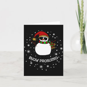 Tarjeta Problema de Nieve Divertido Muñeco de Nieve de Nav