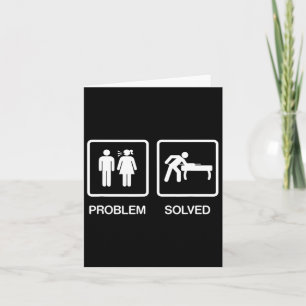 Tarjeta Problema Resuelto Funny Pool Billiards Player T Sh