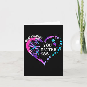 Tarjeta Problemas de corazón 988 Conciencia sobre la preve