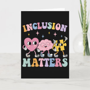 Tarjeta Problemas de Inclusión Divertidos Especial Concien