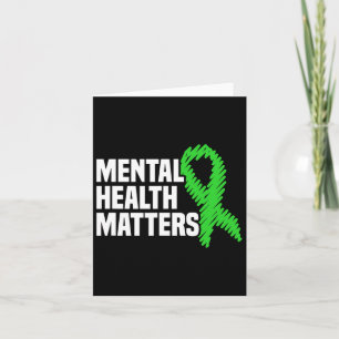 Tarjeta Problemas de salud mental Cinta verde Salud mental