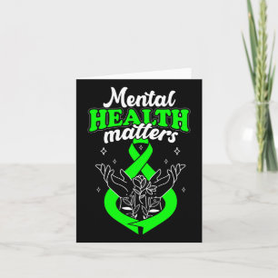Tarjeta Problemas de salud mental Flores Concienciación so