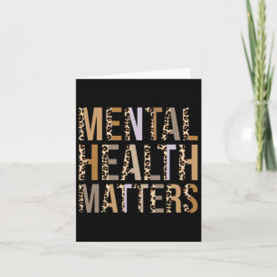 Tarjeta Problemas de salud mental Leopard Print Mental Awa