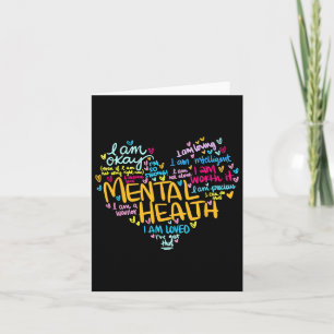 Tarjeta Problemas de salud mental Sensibilización de las m