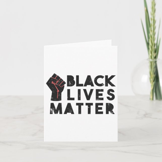 Tarjeta Problemas de vidas negras protestan contra el pode (Anverso)