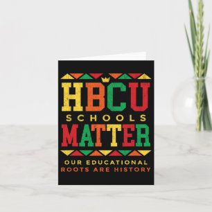 Tarjeta Problemas escolares universitarios negros HBCU Afr