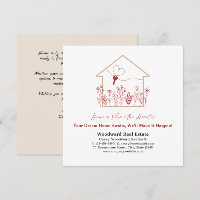 Tarjeta Producción de bienes raíces Distribuidores moderno (Anverso / Reverso)