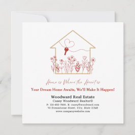 Tarjeta Producción de bienes raíces Distribuidores moderno