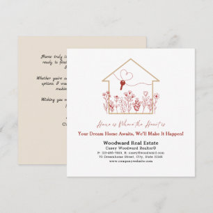 Tarjeta Producción de bienes raíces Distribuidores moderno