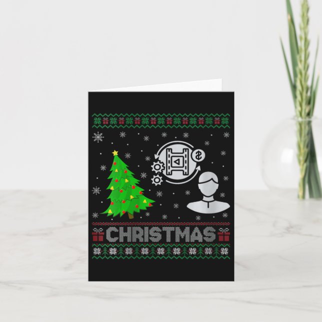 Tarjeta Productoras De Xmas Navidades Encendiendo Feo (Anverso)