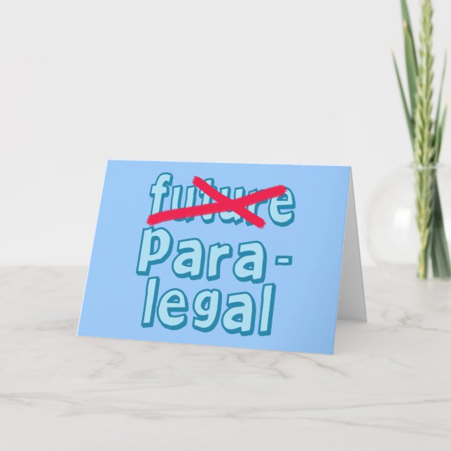 Tarjeta Productos de la graduación del Paralegal (Anverso)