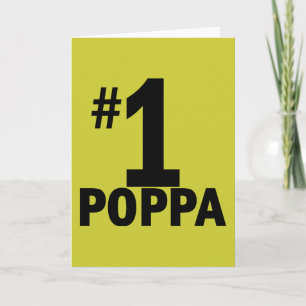Tarjeta Productos del Poppa del número uno