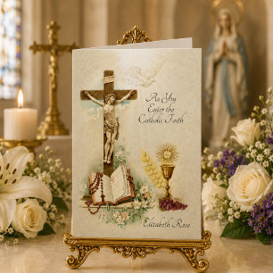 Tarjeta Profesión de Fe Católica Tradicional RCIA