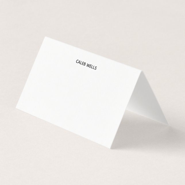 Tarjeta Profesión simple blanco simple atractiva (Anverso)