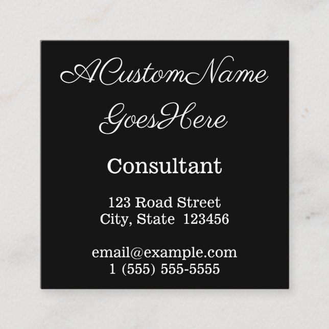 Tarjeta profesional básica del perfil (Anverso)