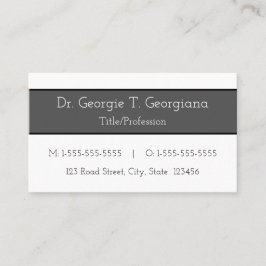 Tarjeta profesional básica y simple