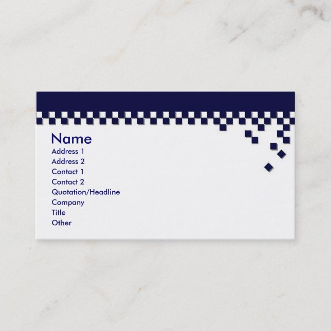 Tarjeta profesional clásica del perfil (Anverso)