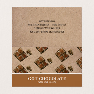 Tarjeta profesional de chocolate marrón moderno