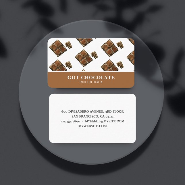 Tarjeta profesional de chocolate marrón moderno (Subido por el creador)