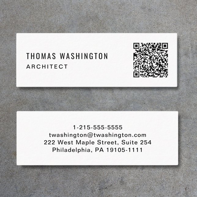Tarjeta profesional de código QR minimalista (Capture attention, make connections, and leave a lasting impression with our modern QR business card)