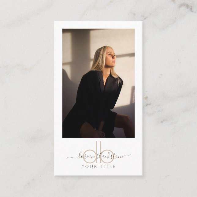 Tarjeta profesional de fotografía moderna (Anverso)