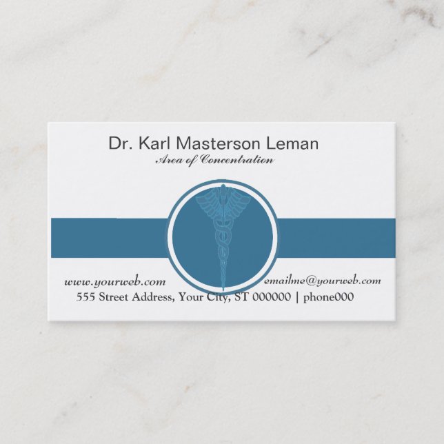 Tarjeta profesional de la cita del médico (Anverso)