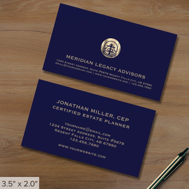 Tarjeta profesional de la Marina Azul y Oro (Subido por el creador)