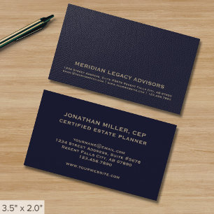 Tarjeta profesional de la Marina Azul y Oro