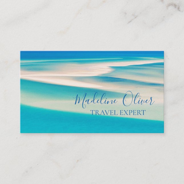 Tarjeta profesional de negocios Beach Ocean Scene  (Anverso)