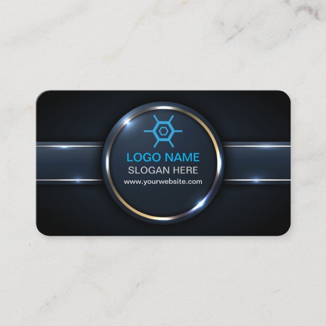Tarjeta profesional de negocios moderna con código (Anverso)
