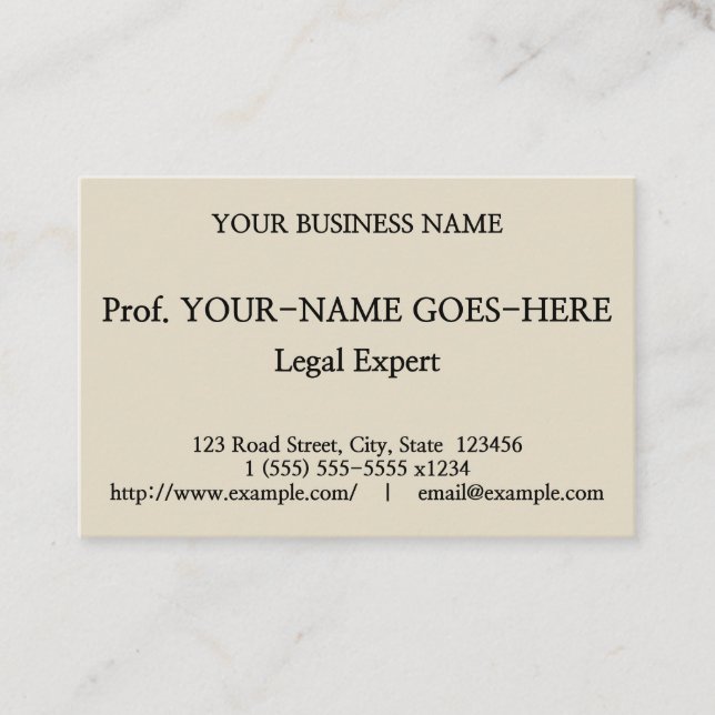 Tarjeta profesional de negocios Neutral y Simple L (Anverso)