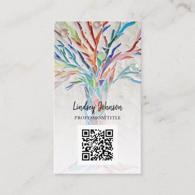 Tarjeta profesional de negocios QR Code (Anverso)
