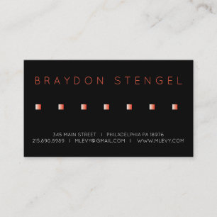 Tarjeta profesional de negocios RED SQUARES