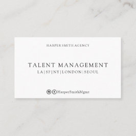 Tarjeta profesional de negocios sólida en blanco y
