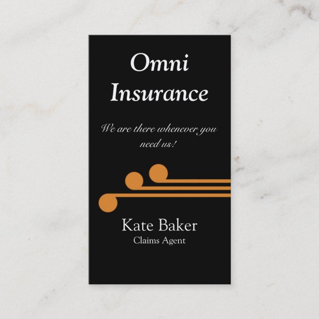 Tarjeta profesional de negocios Ultramodern, Naran (Anverso)