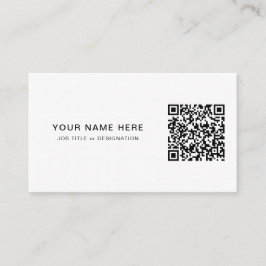 Tarjeta profesional de presentación con código QR