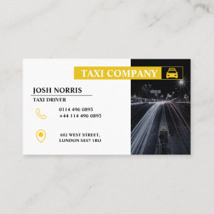 Tarjeta profesional de presentación para taxistas