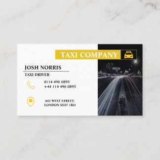 Tarjeta profesional de presentación para taxistas
