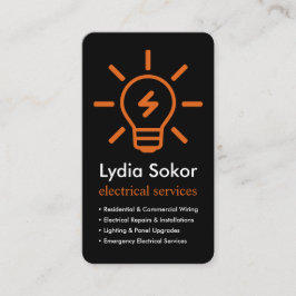 Tarjeta profesional de servicios eléctricos