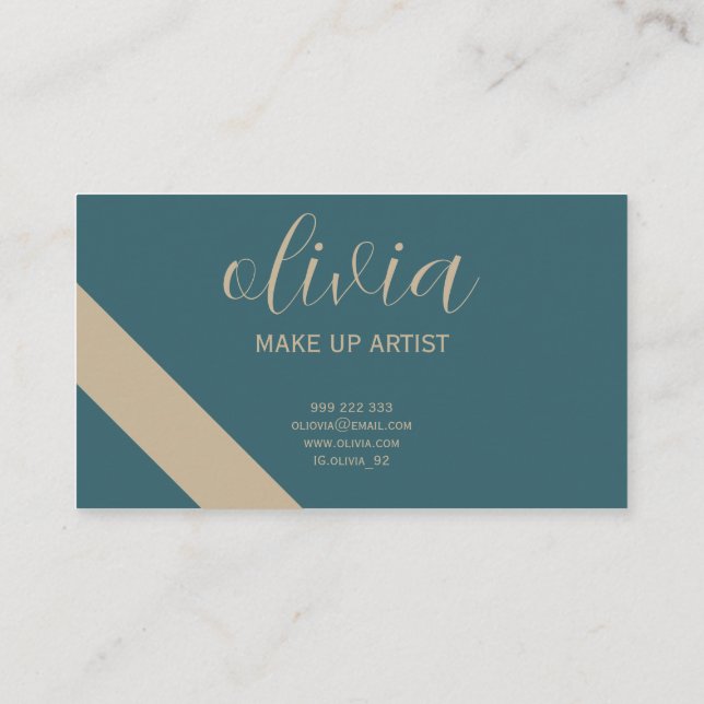 Tarjeta profesional de visita para un artista de m (Reverso)