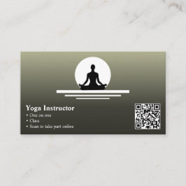 Tarjeta profesional de Yoga Marrón con foto