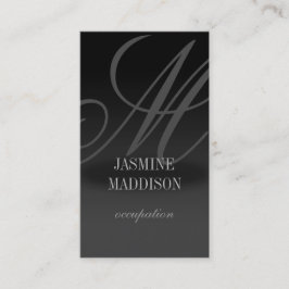 Tarjeta profesional elegante Black Gray