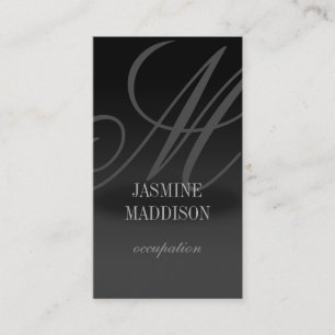 Tarjeta profesional elegante Black Gray
